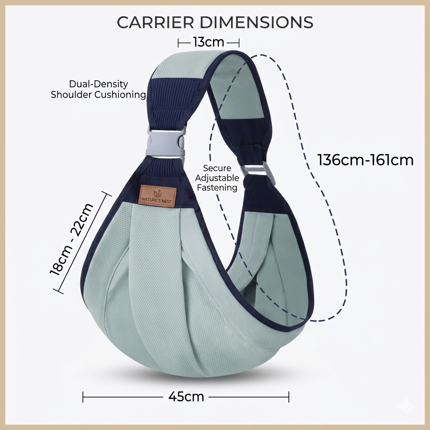 BabyCarry™ Porte-Bébé Multifonctionnel Gris – Confort & Sécurité au Quotidien