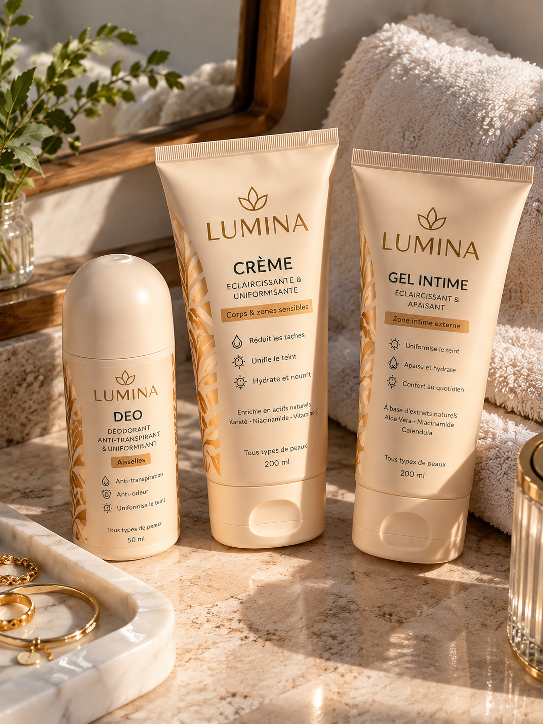 🌸 Coffret LUMINA 3-en-1 | Routine Féminine Complète