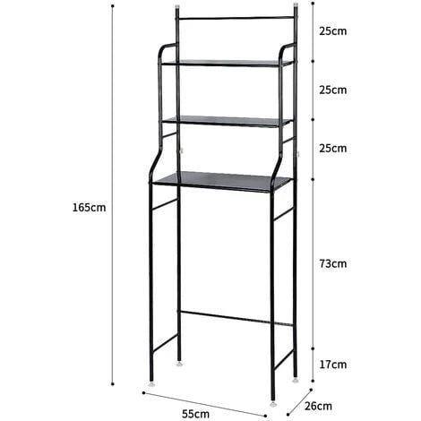 CleanSpace™ Étagère WC 3 Niveaux – Rangement Pratique & Élégant