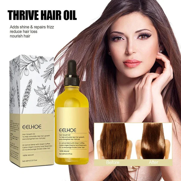 Huile naturelle de croissance des cheveux