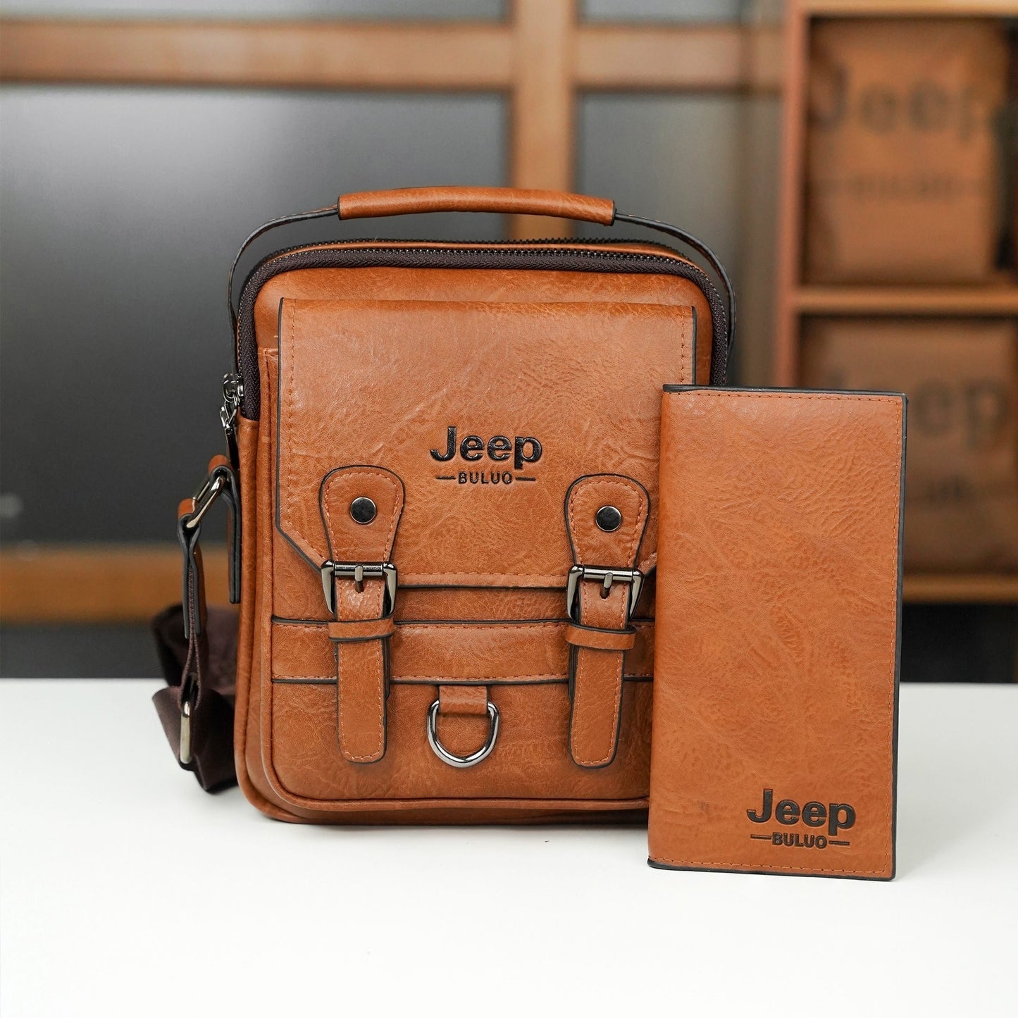 Jeep™ Sac à Bandoulière Classique + Portefeuille Offert