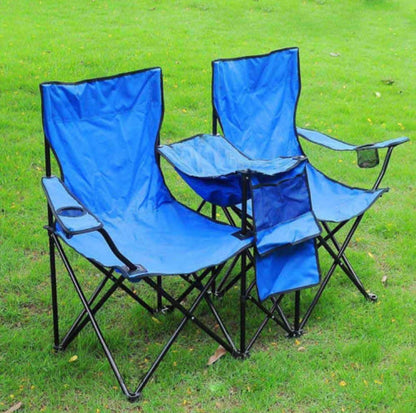 🔥DuoShade™ Chaise Double Pliable Avec Parasol | Votre Petit Salon À Ciel Ouvert