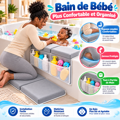 🛁 Coussin Confort pour Bain de Bébé – Genoux & Coudes