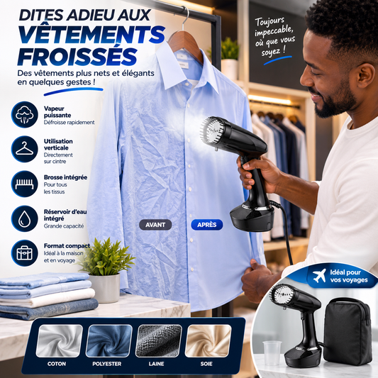 👔 Défroisseur Vapeur Portable | DES VÊTEMENTS PLUS NETS EN QUELQUES GESTES