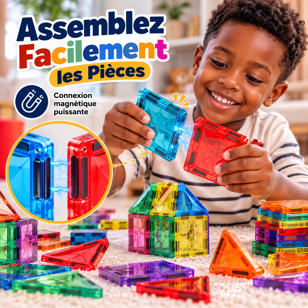 🧲 Jeu de Construction Magnétique pour Enfants | IL IMAGINE, IL ASSEMBLE, IL CRÉE !