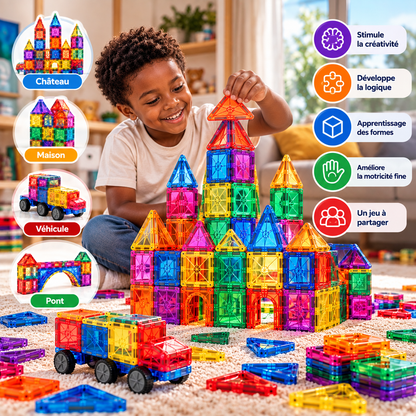 🧲 Jeu de Construction Magnétique pour Enfants | IL IMAGINE, IL ASSEMBLE, IL CRÉE !
