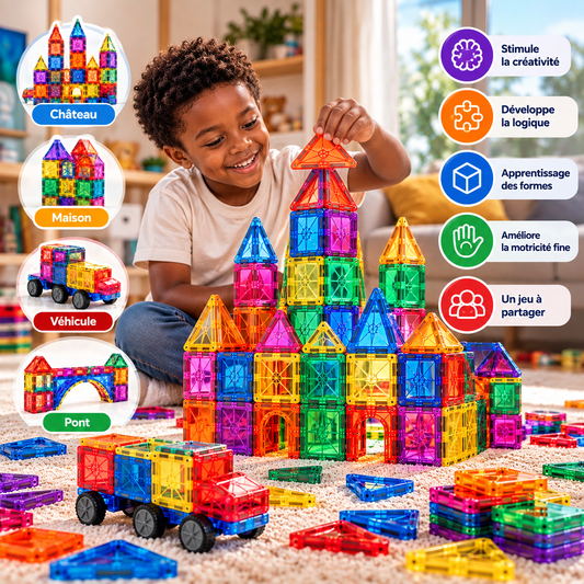 🧲 Jeu de Construction Magnétique pour Enfants | IL IMAGINE, IL ASSEMBLE, IL CRÉE !