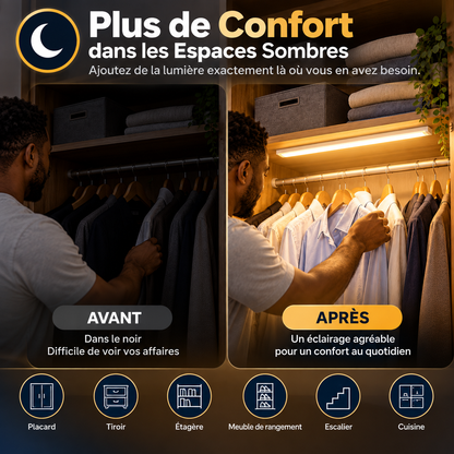 💡 Lampe LED Sans Fil pour Placard | ÉCLAIREZ VOS ESPACES SOMBRES EN UN INSTANT