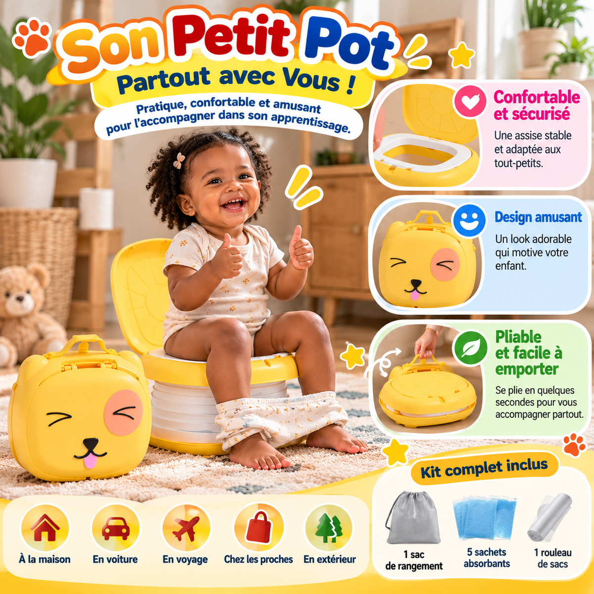 🚽 SON PETIT POT, PARTOUT AVEC VOUS ! 💛