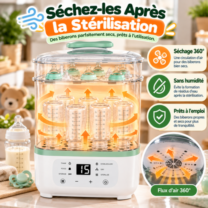 🍼 Stérilisateur & Séchoir Multifonction pour Biberons