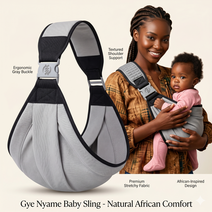 BabyCarry™ Porte-Bébé Multifonctionnel Gris – Confort & Sécurité au Quotidien