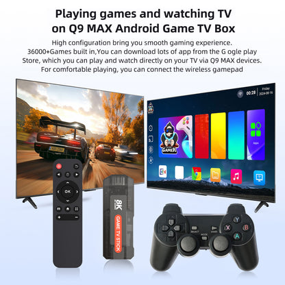 PlayMax® – Console Android 8K Plug & Play +10 000 Jeux