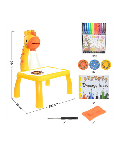 Table de dessin avec projecteur