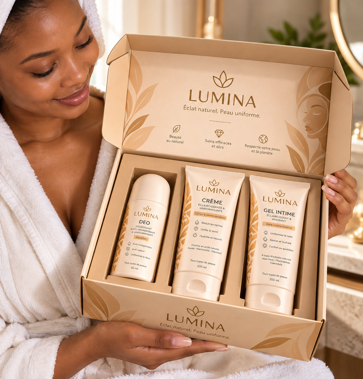 🌸 Coffret LUMINA 3-en-1 | Routine Féminine Complète